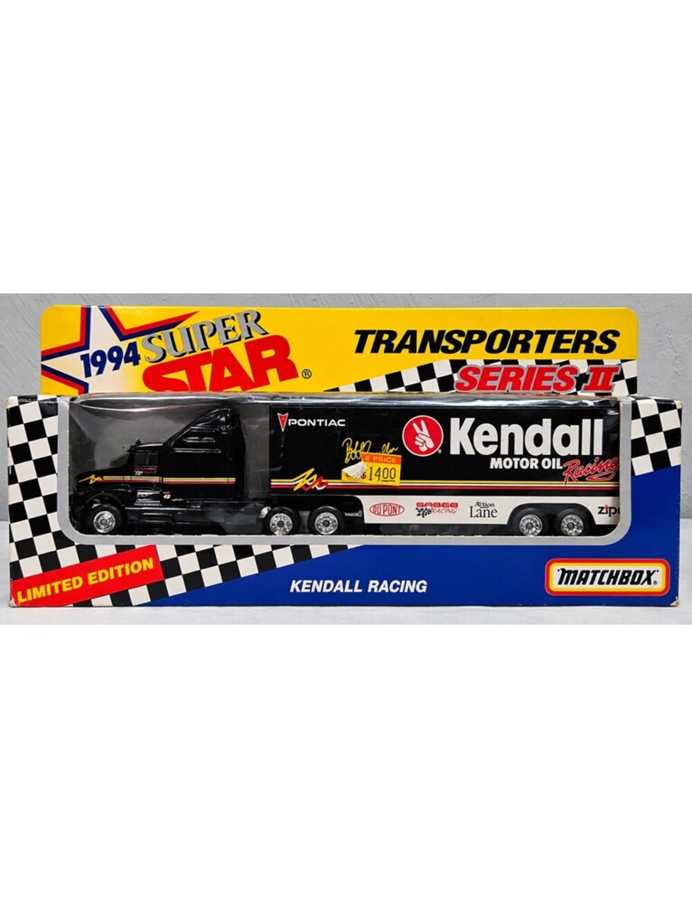 1994 Matchbox Super Star Transporter Kendall Racing Bobby Hamilton #40 NIB